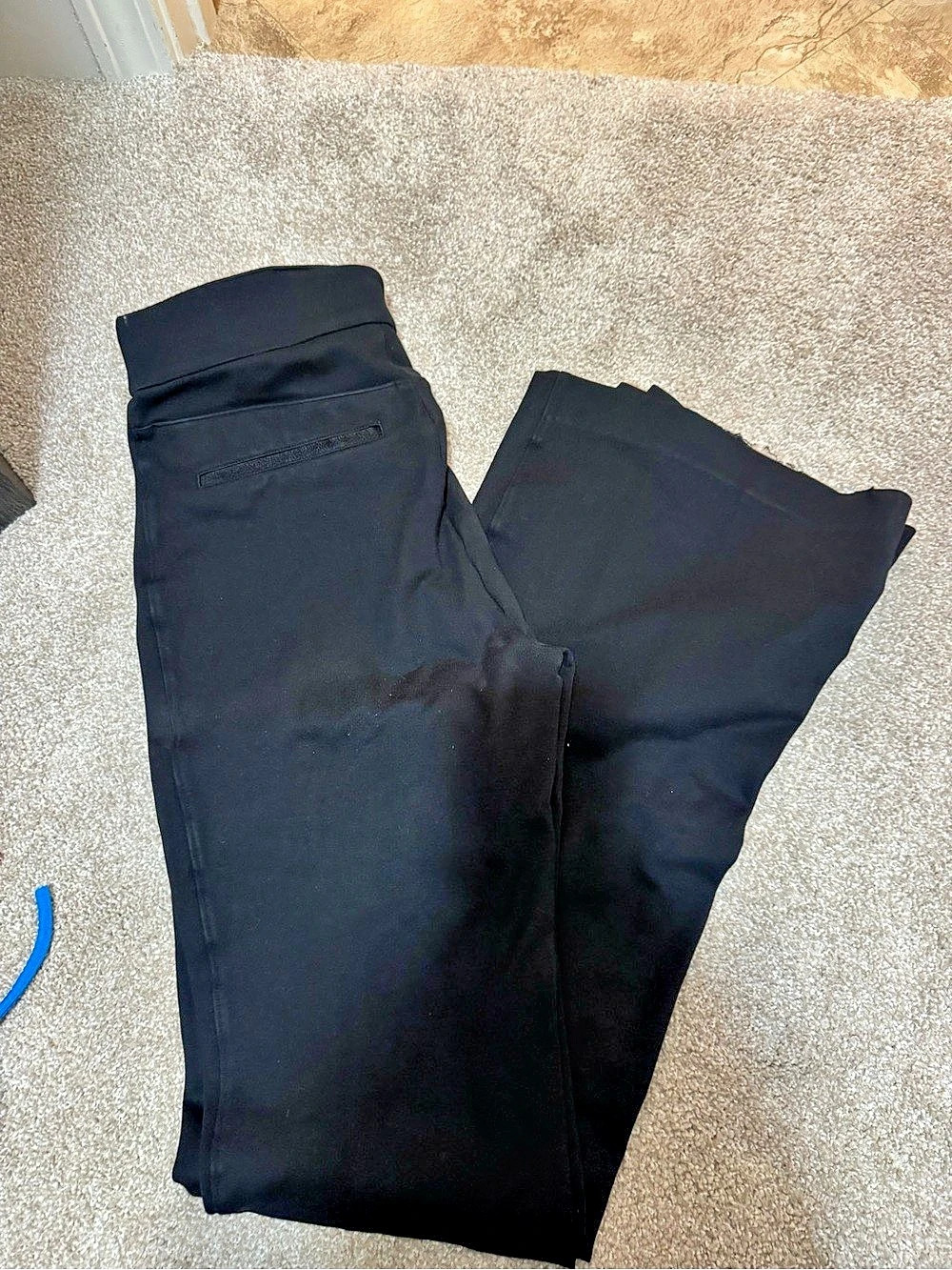 SPANX The Perfect Pant, Hi-Rise Flare Black Leggings Size S Tall